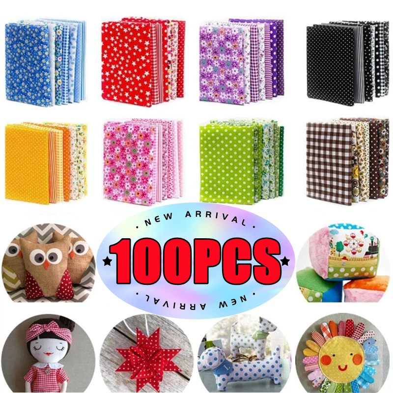 Sewing Tweed Fabric - 50PCS/100PCS 100% Cotton Fabric Assorted Pre-Cut