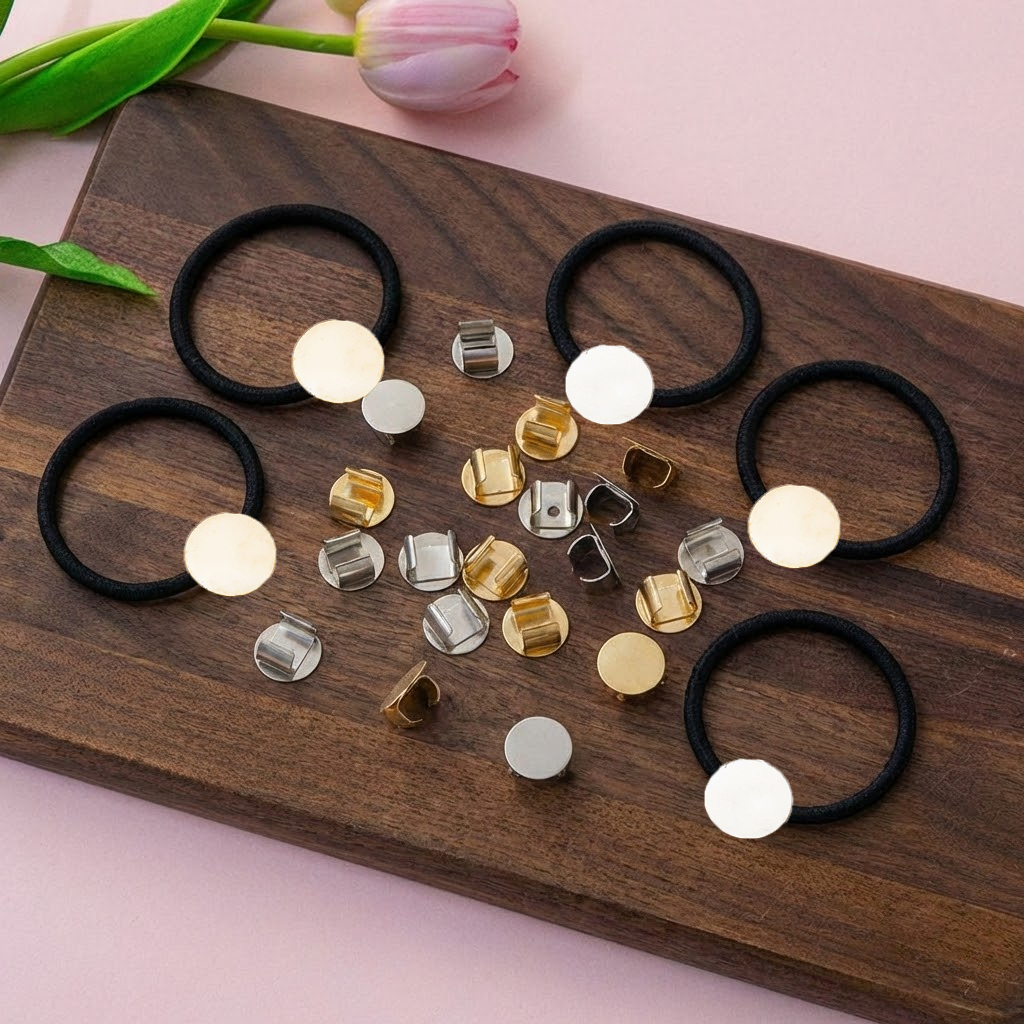 Sewing Art - 100Pcs Hair Rope Blank Base Settings