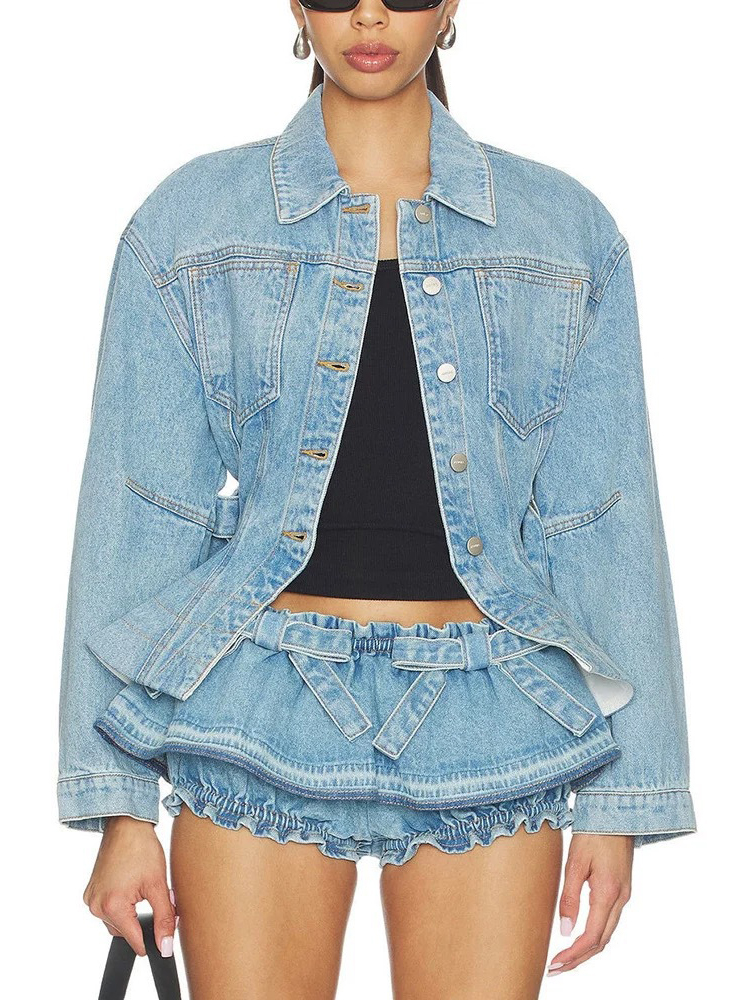 Women Denim Shorts Two Piece S - đánh giá và giá Sewing Jackets