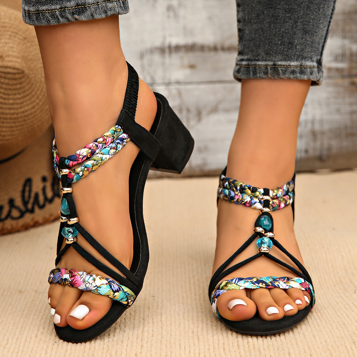 Plus Size 42 Bohemian Beaded S - đánh giá và giá Elastic Waistband Roll