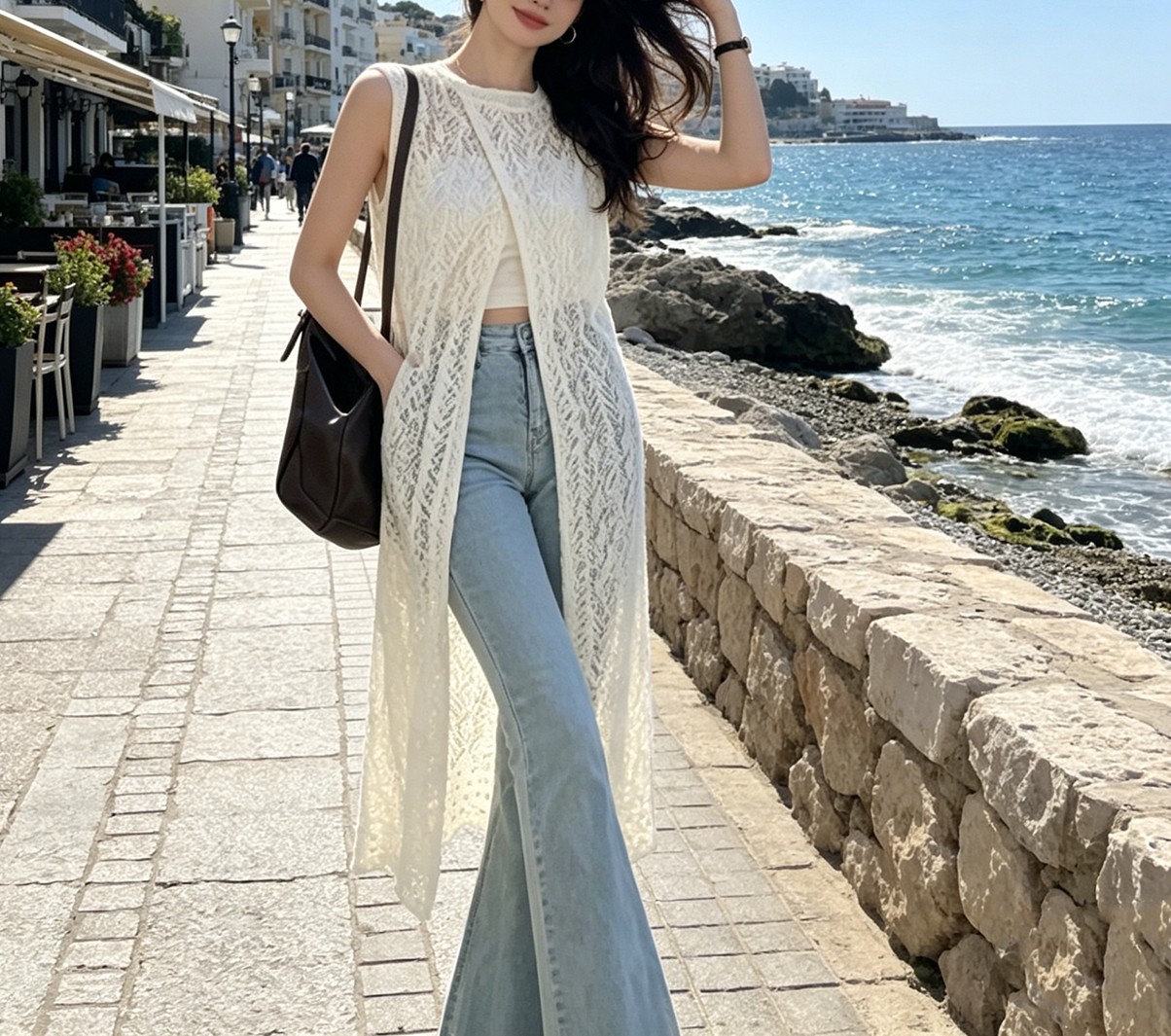 2026Boho Crochet Sleeveless Lo - đánh giá và giá Sewing Vest