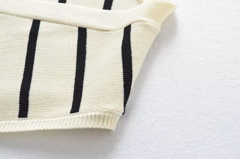 French striped knit vest women - đánh giá và giá Sewing Vest