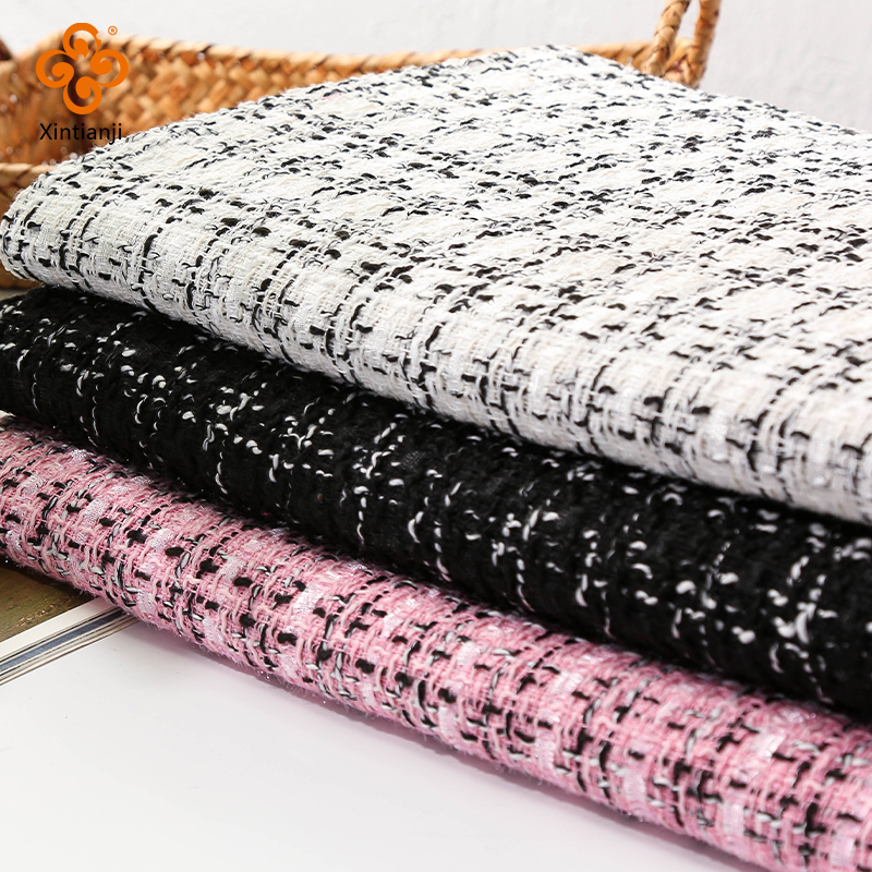 Woven Tweed Fabric Luxurious A - đánh giá và giá Sewing Tweed Fabric