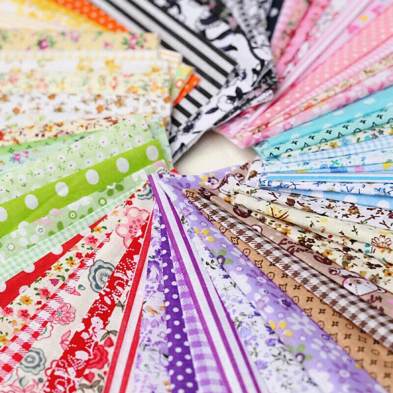 50PCS/100PCS 100% Cotton Fabri - đánh giá và giá Sewing Tweed Fabric