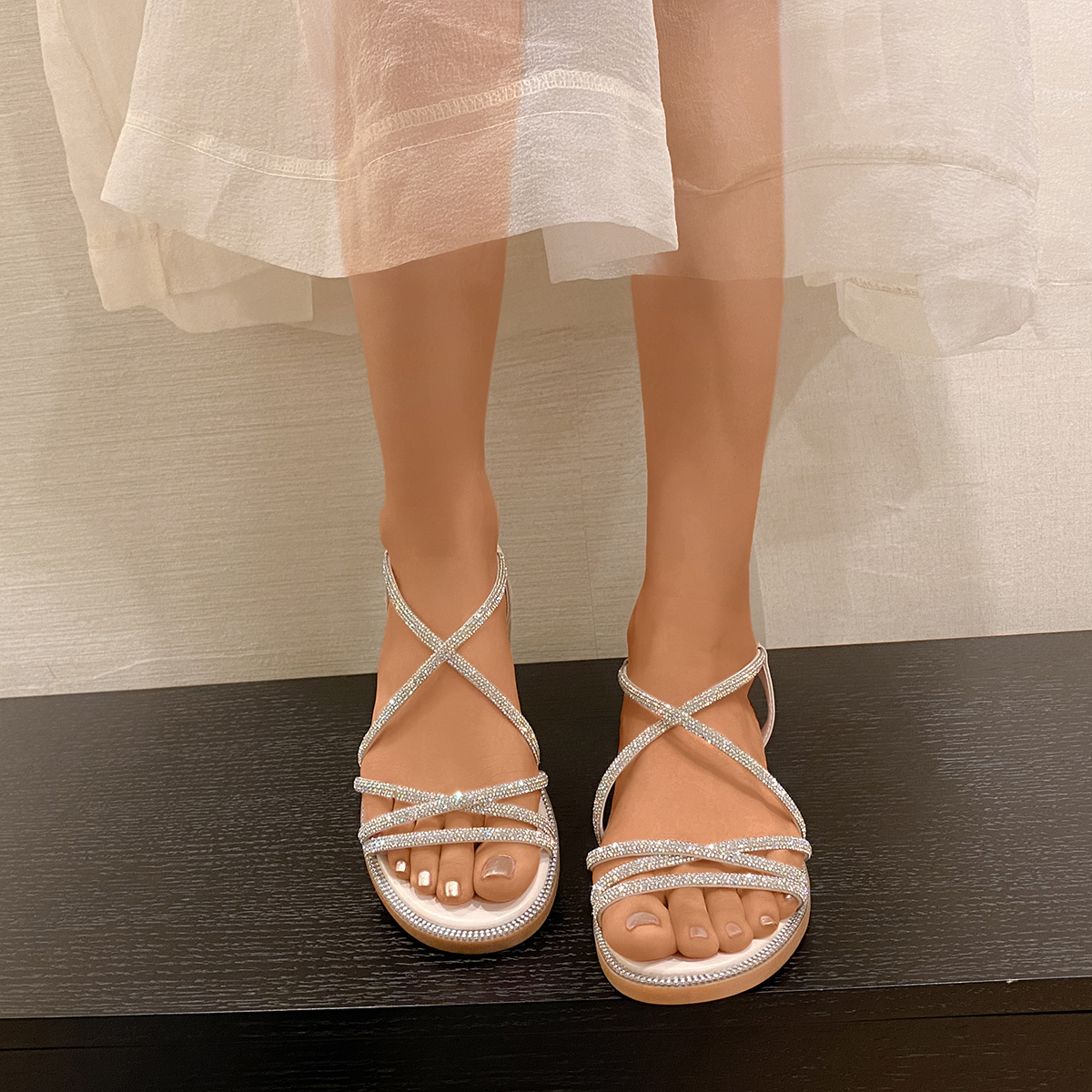 Summer Women Flat Sandals Rhin - đánh giá và giá Elastic Waistband Roll