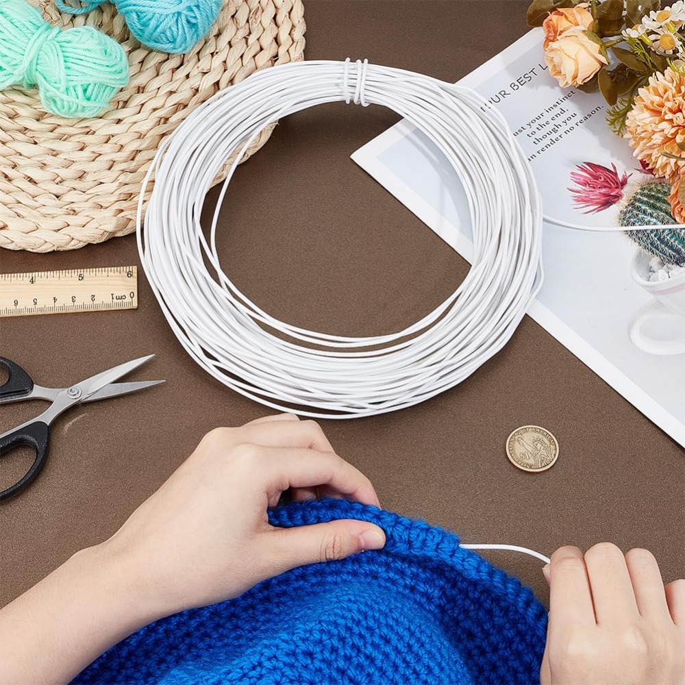 30m White Millinery Wire 2mm D - đánh giá và giá Sewing Art