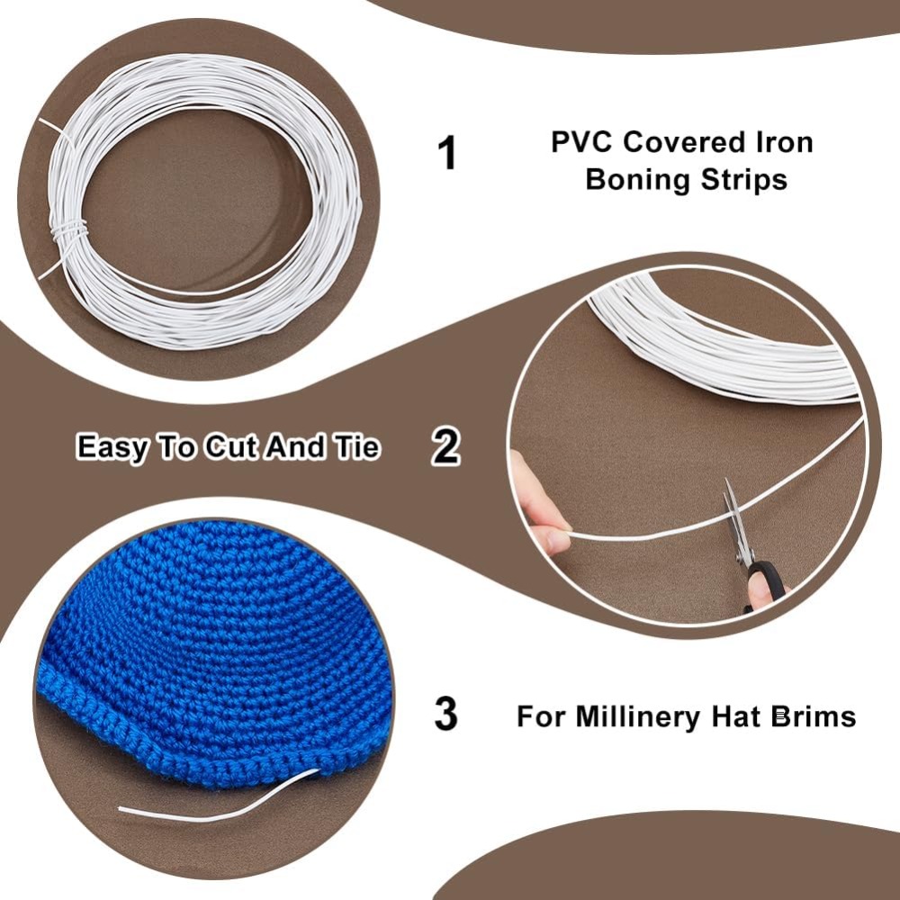 30m White Millinery Wire 2mm D - đánh giá và giá Sewing Art