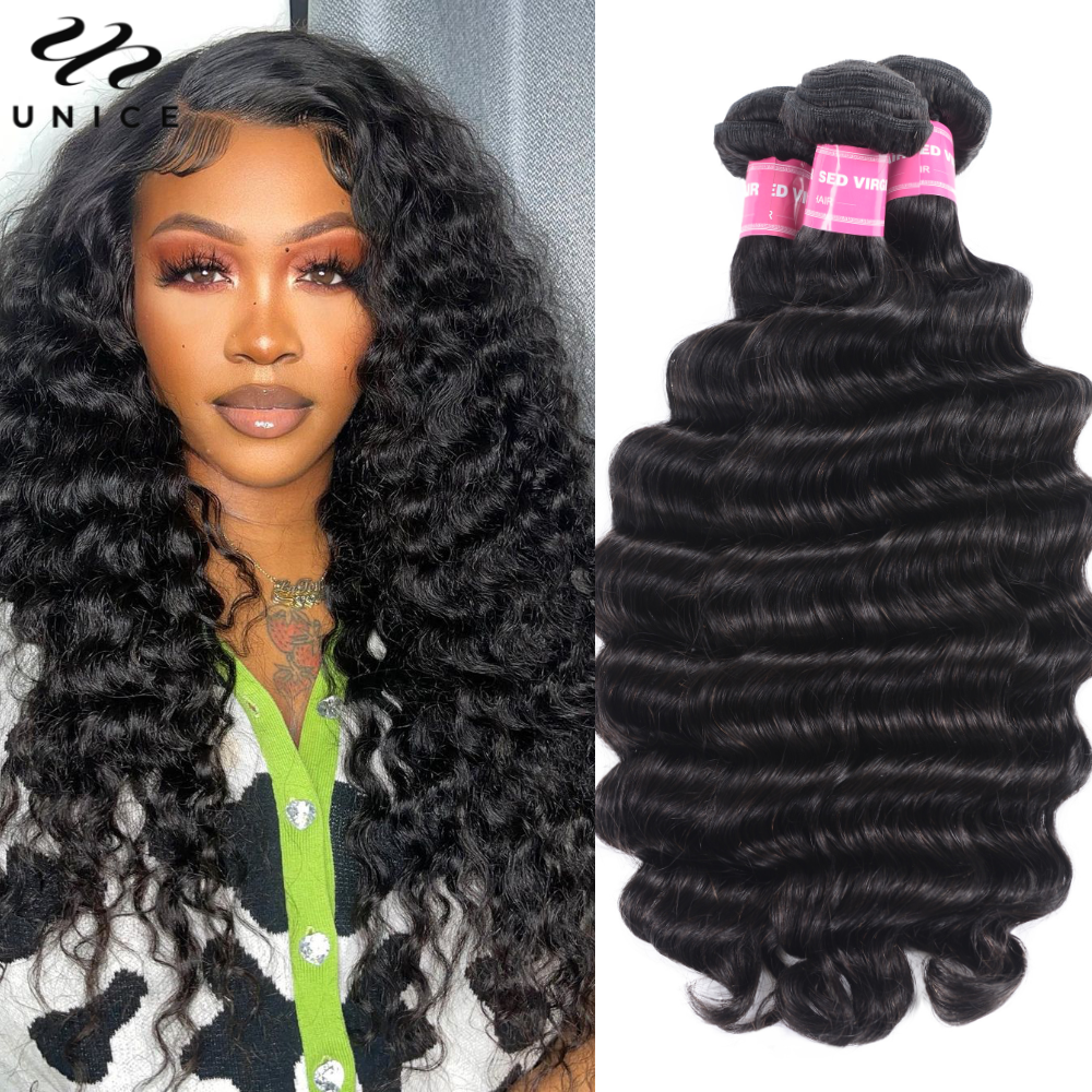 UNice Hair Loose Deep Wave Bun - đánh giá và giá Sewing Lab