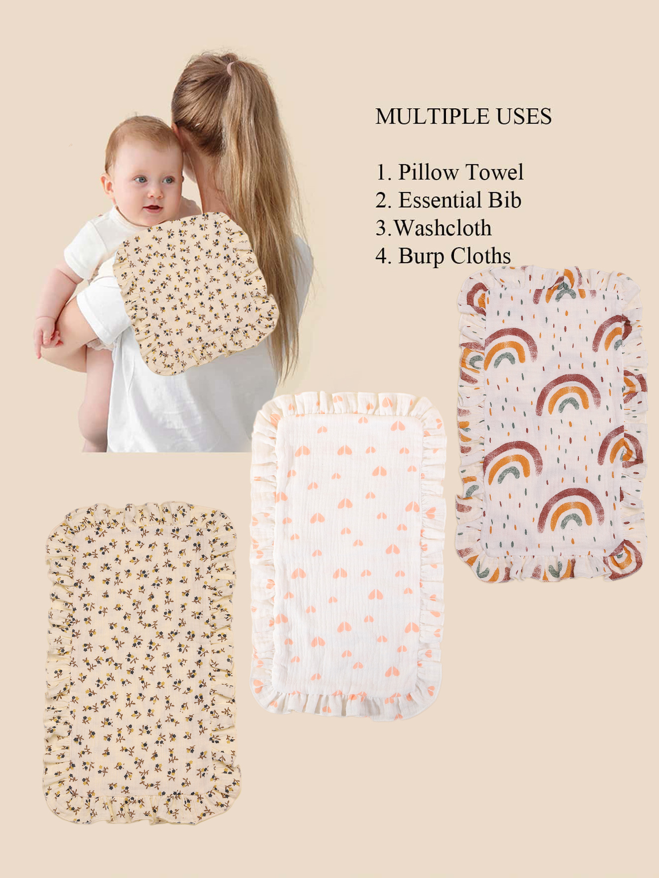 3Pcs/Set Solid And Printed Col - đánh giá và giá Shoulder Pad Set In
