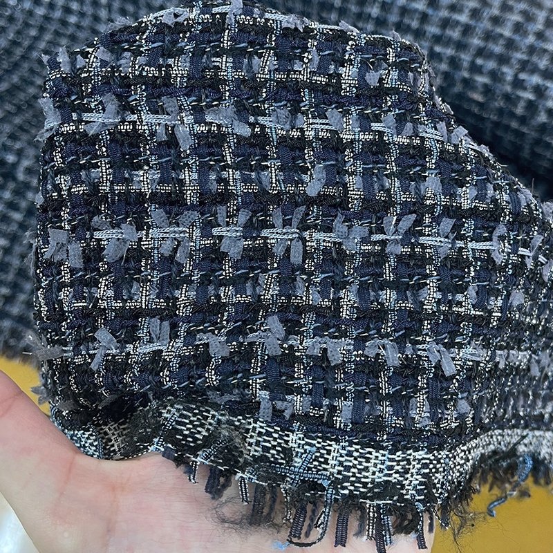 Red raspberry 550g Deep blue g - đánh giá và giá Sewing Tweed Fabric