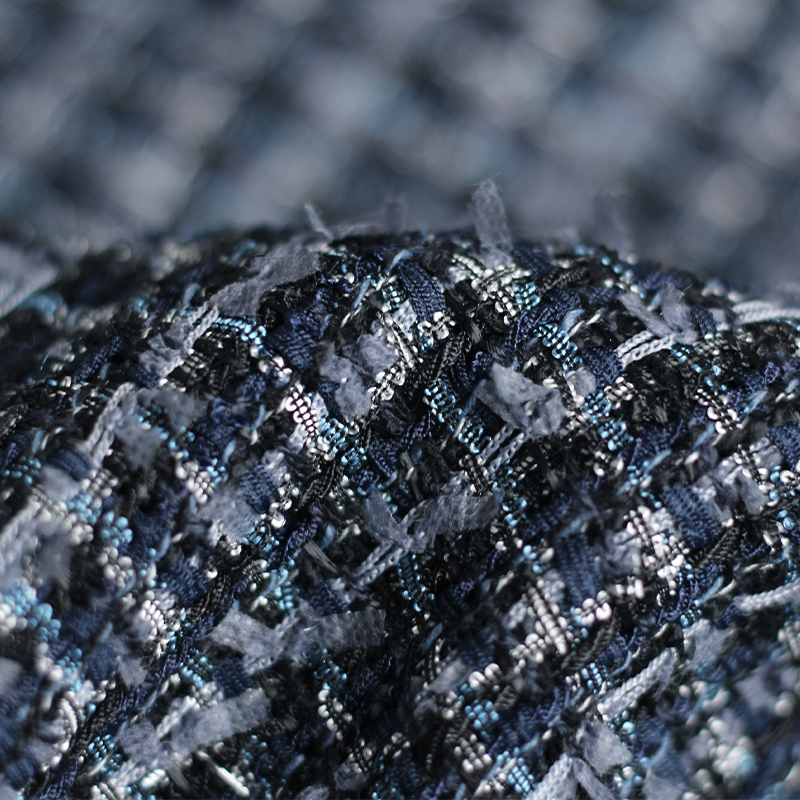 Red raspberry 550g Deep blue g - đánh giá và giá Sewing Tweed Fabric