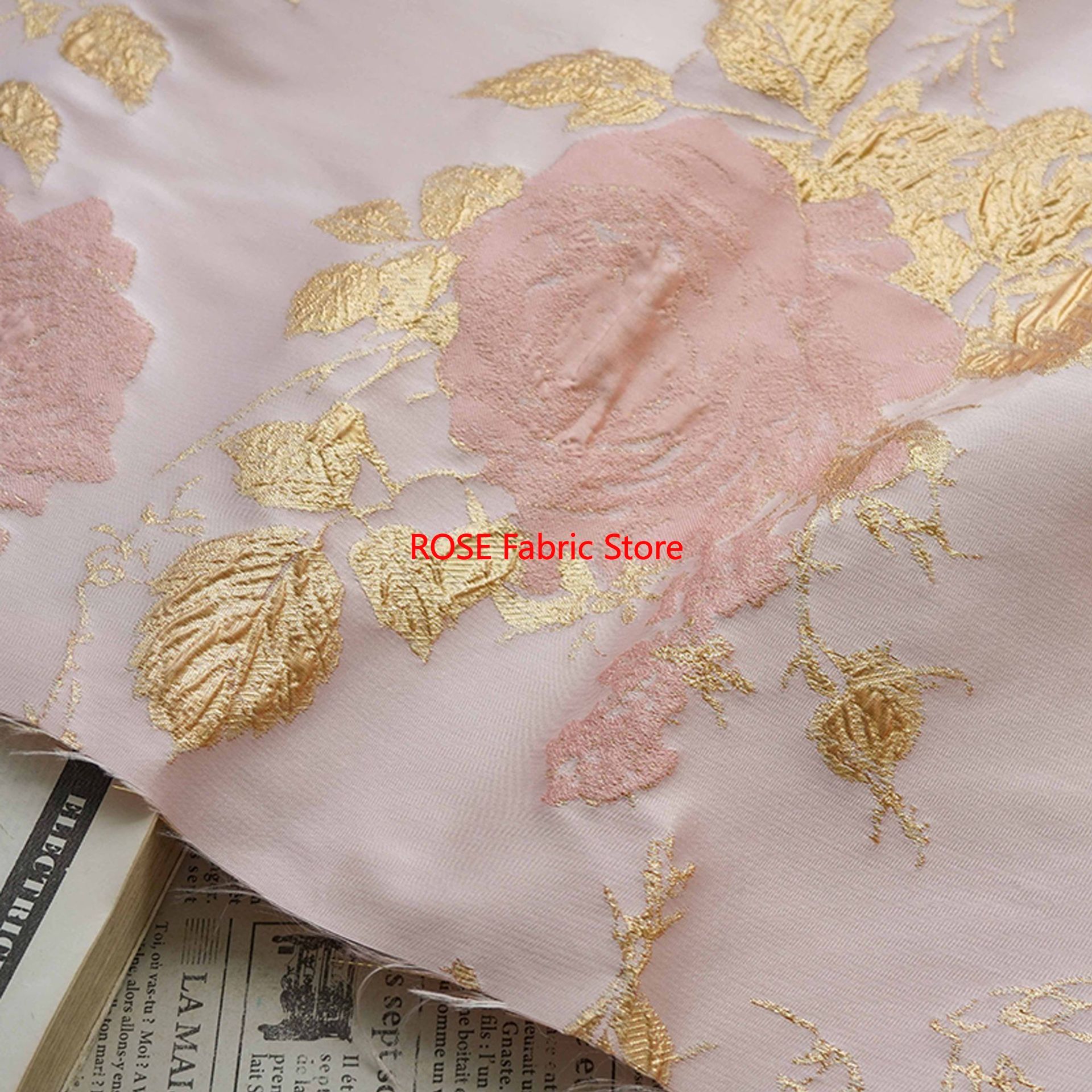 1 meter 3D Relief Gold Silk Fl - đánh giá và giá Sewing Vest