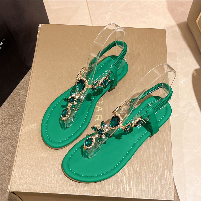Summer Flats Sandals Women Cry - đánh giá và giá Elastic Waistband Roll