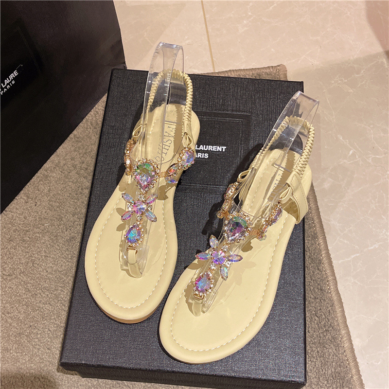 Summer Flats Sandals Women Cry - đánh giá và giá Elastic Waistband Roll