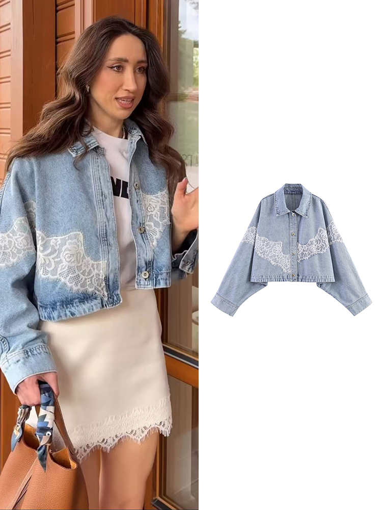 Fashion Loose Denim Coat For W - đánh giá và giá Sewing Jackets