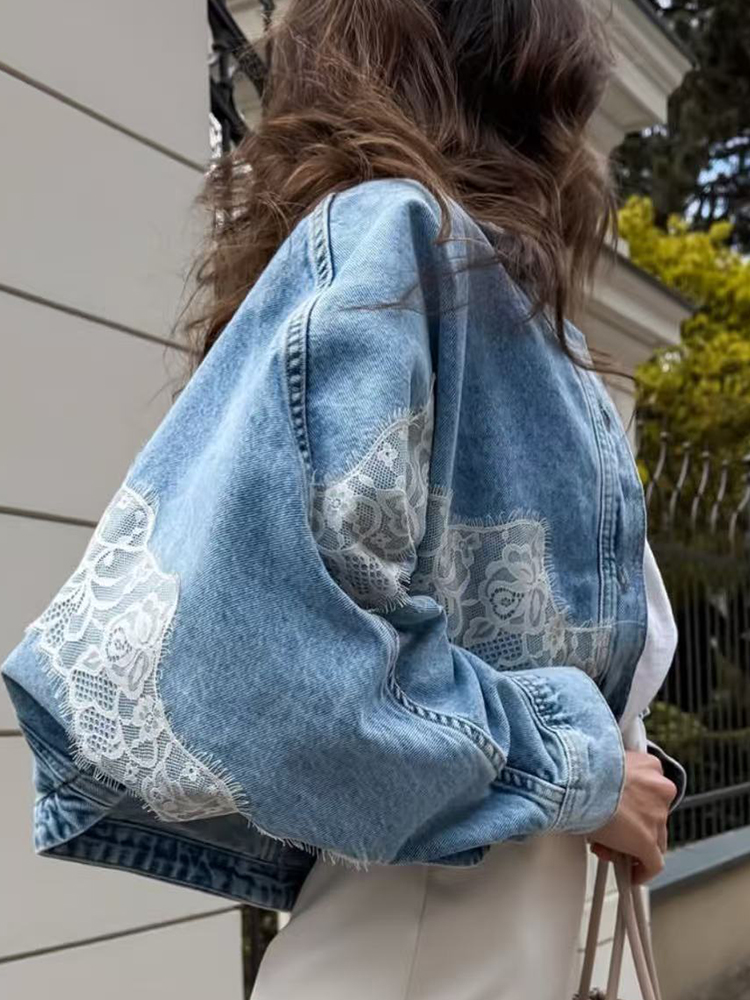 Fashion Loose Denim Coat For W - đánh giá và giá Sewing Jackets