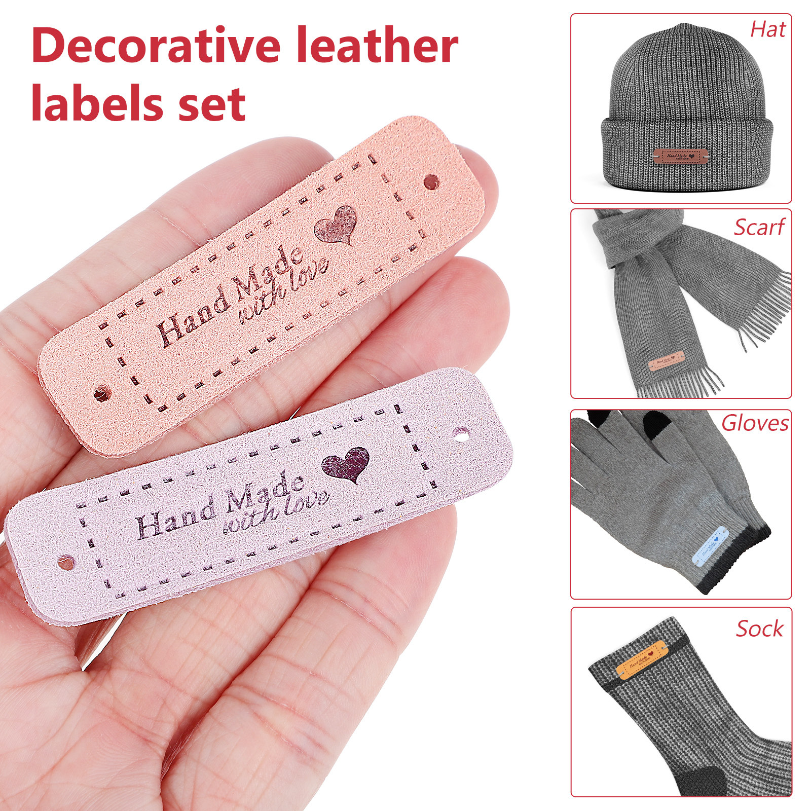 60Pcs Handmade Labels Embossed - đánh giá và giá Sewing Label