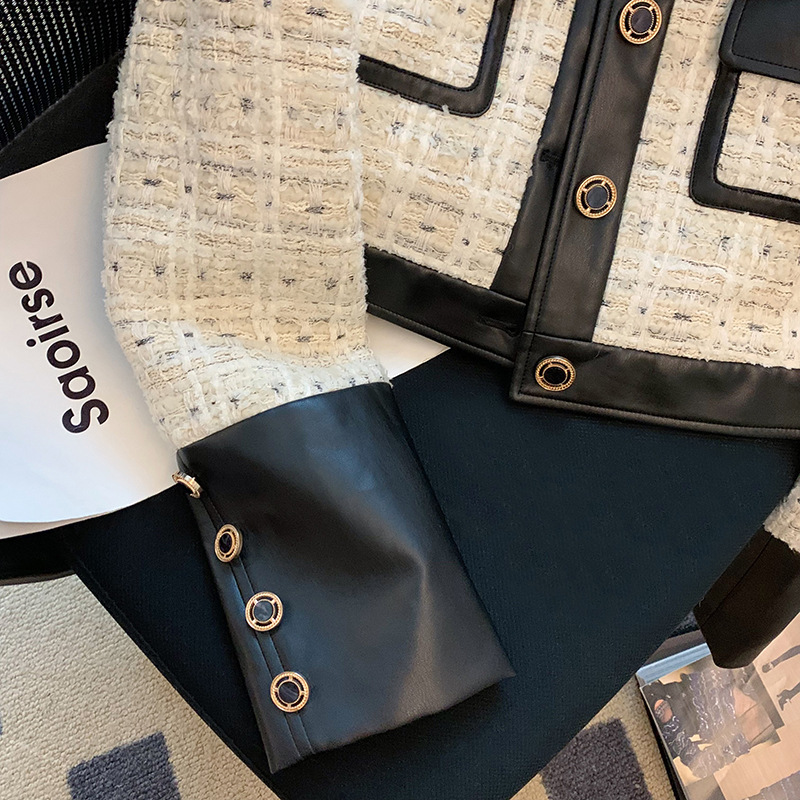 Contrast Stitching Tweed Fragr - đánh giá và giá Sewing Jackets