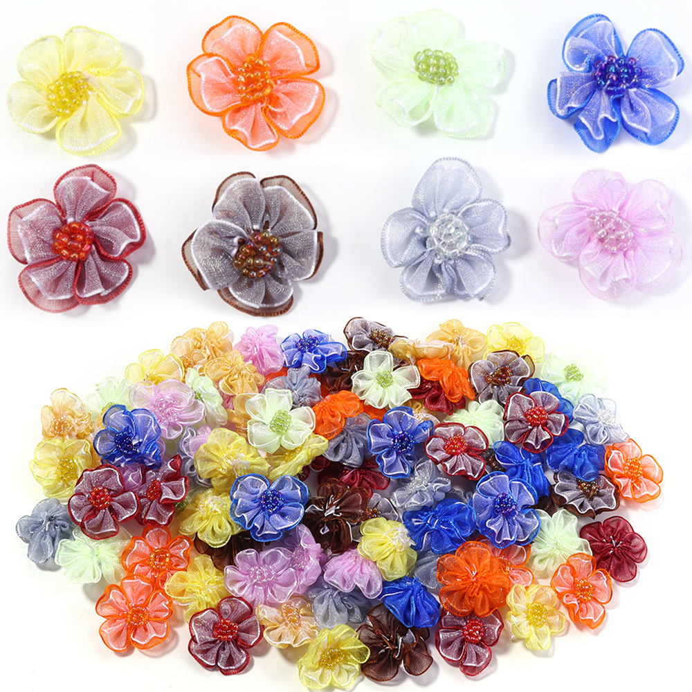 10Pcs/Lot Mesh Flower Applique - đánh giá và giá Sewing Tas