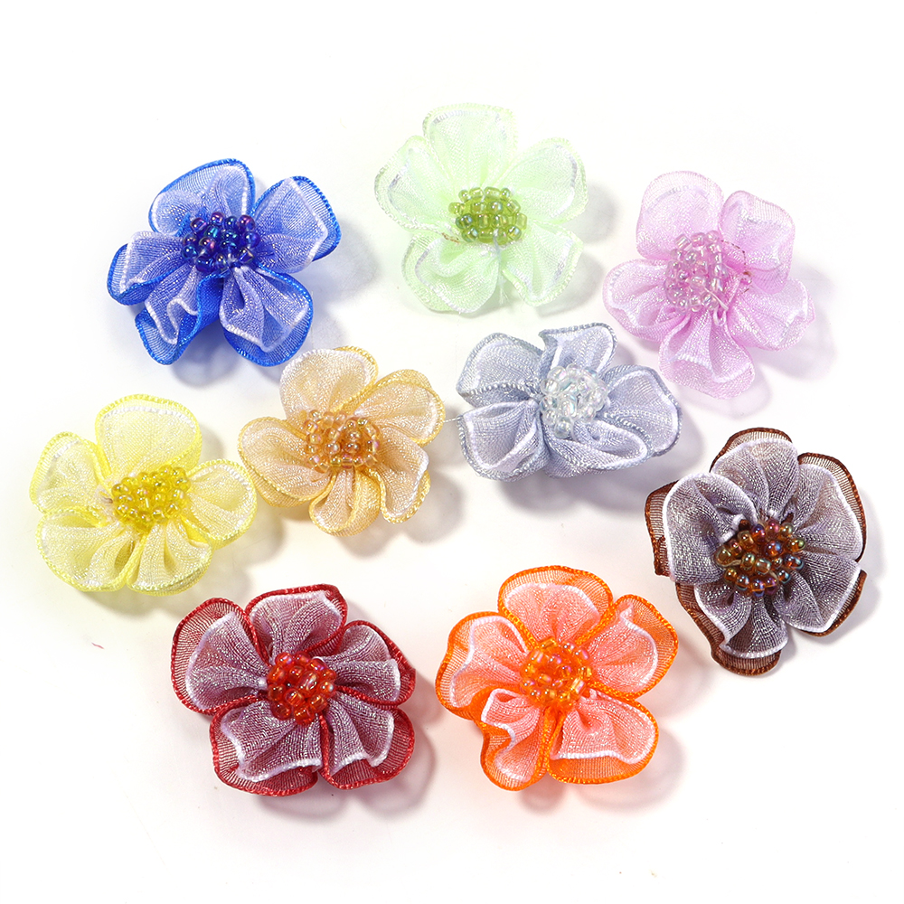 10Pcs/Lot Mesh Flower Applique - đánh giá và giá Sewing Tas