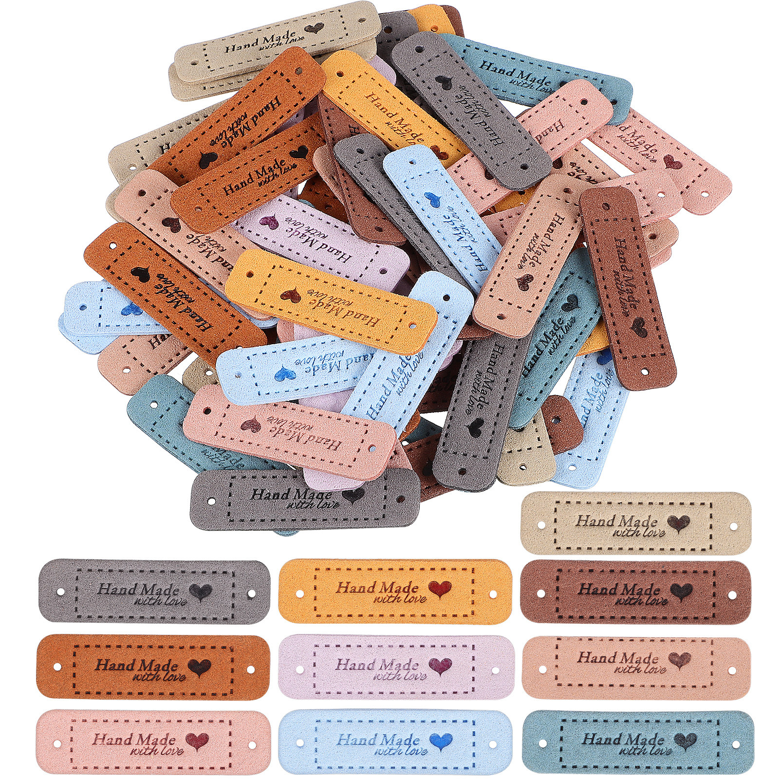 60Pcs Labels Embossed Handmade - đánh giá và giá Sewing Label