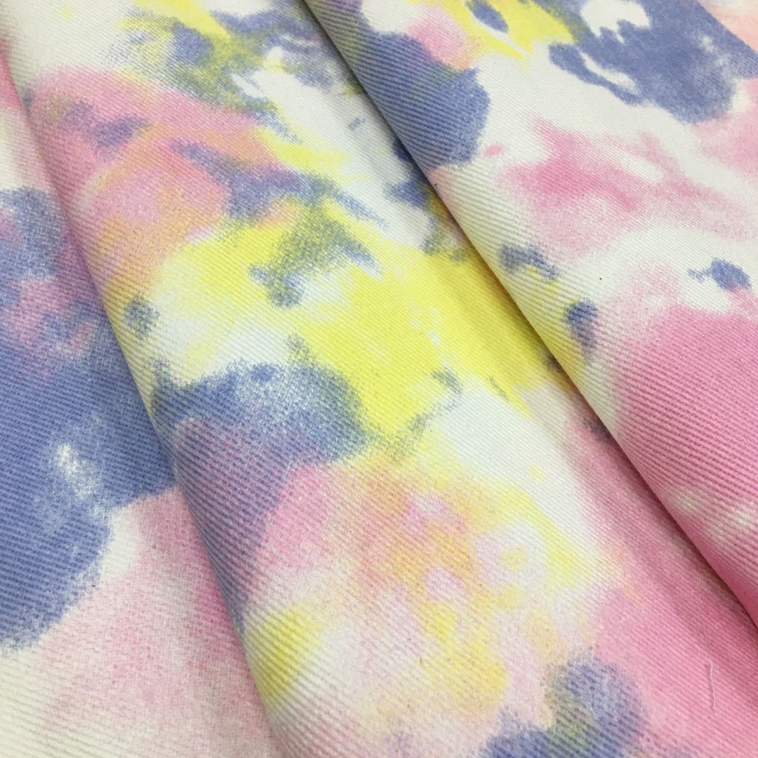 Color Tie Dye Washed Denim Fab - đánh giá và giá Sewing Tie Dye
