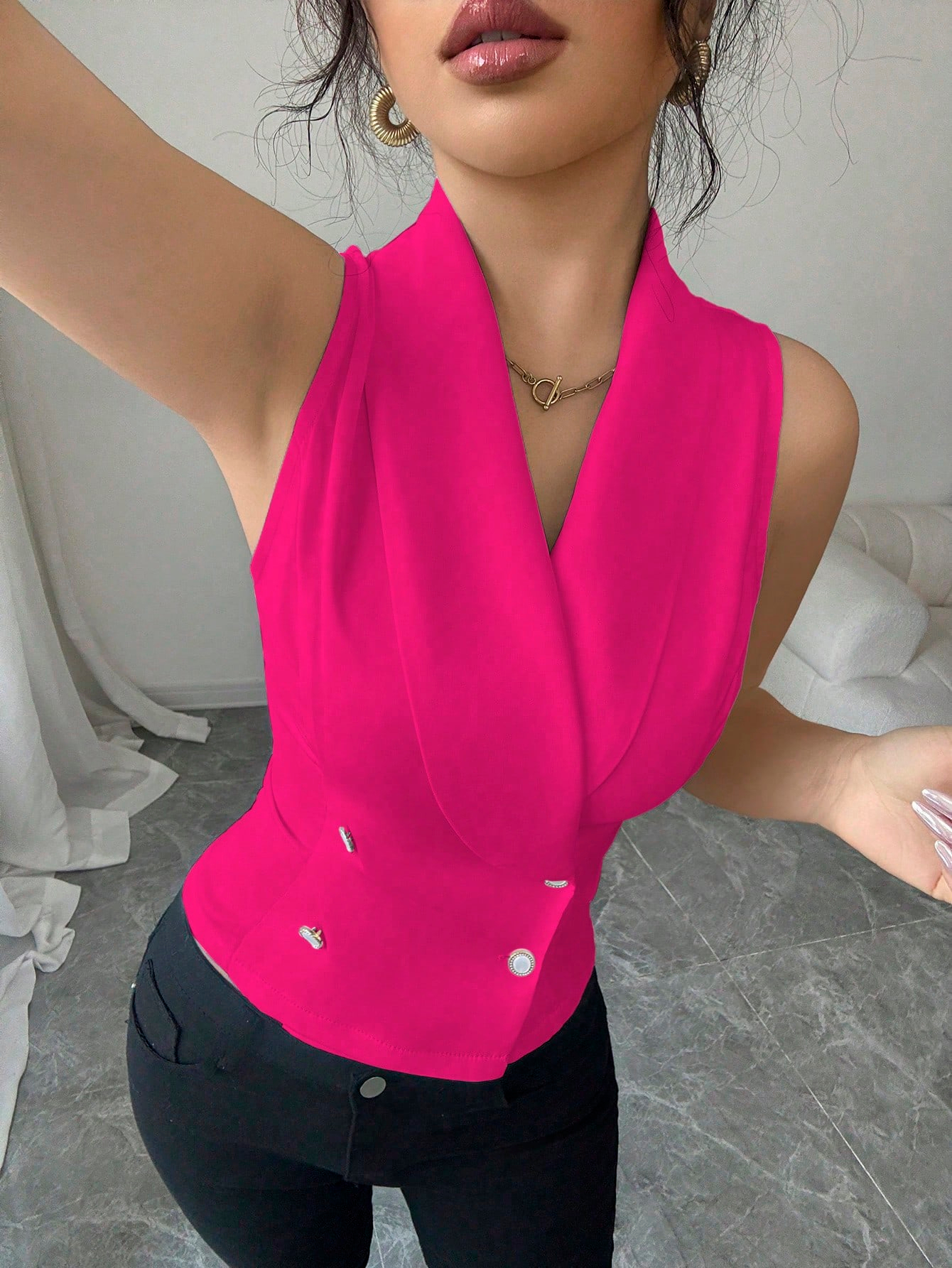 Women Blazer Vest Sleeveless D - đánh giá và giá Sewing Vest