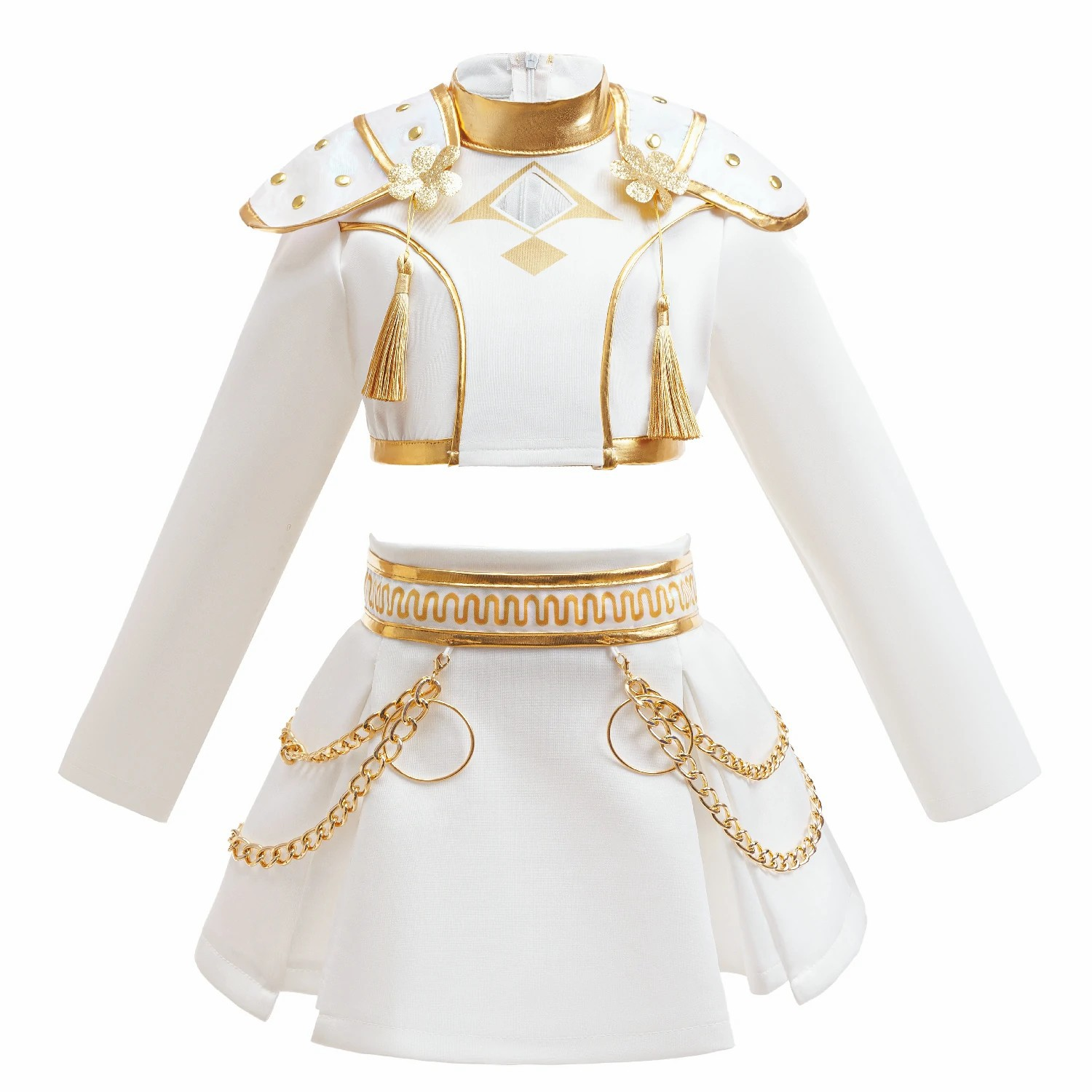 Girls White And Gold Cosplay C - đánh giá và giá Shoulder Pad Set In
