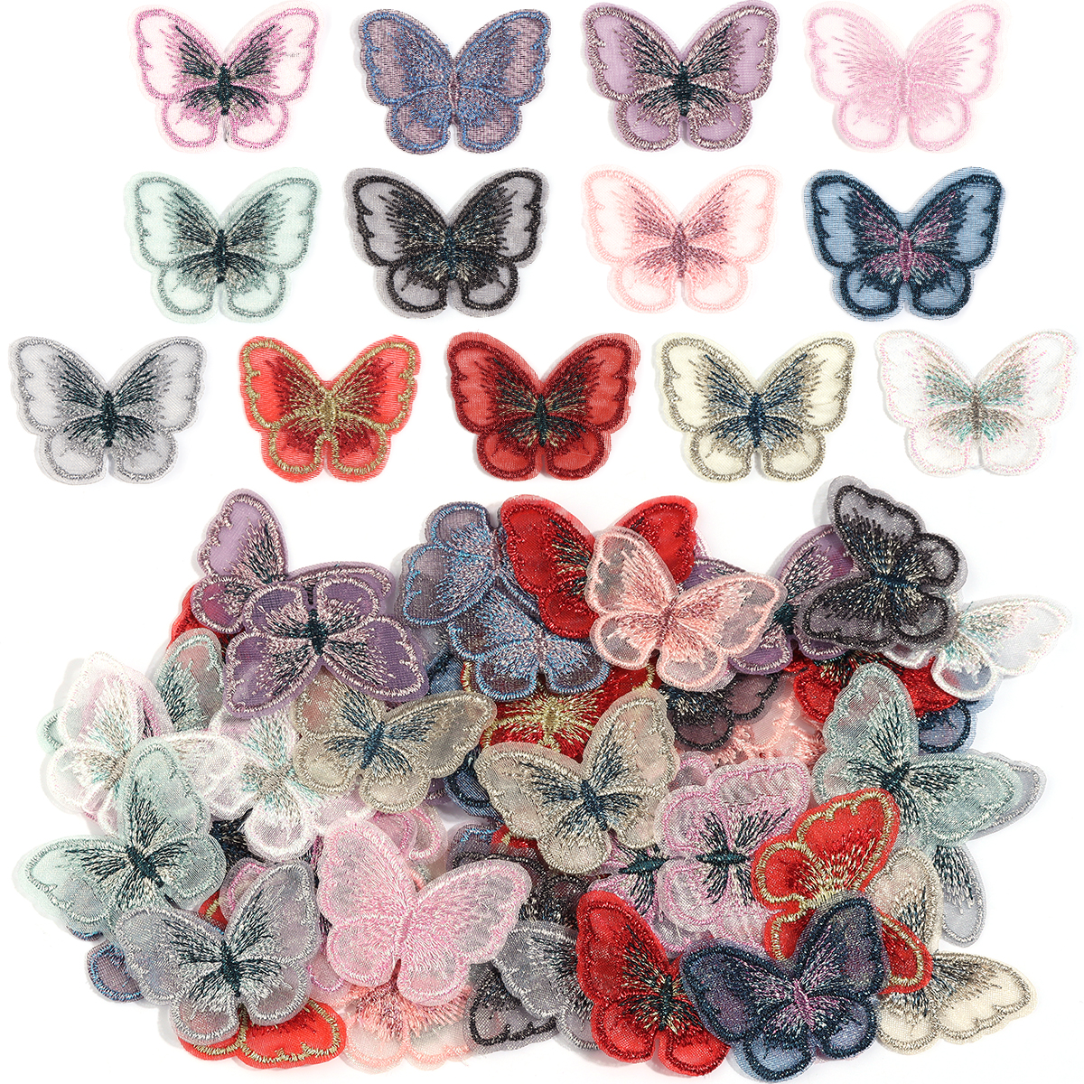 20Pcs 3X4CM Butterfly Cloth Pa - đánh giá và giá Sewing Art