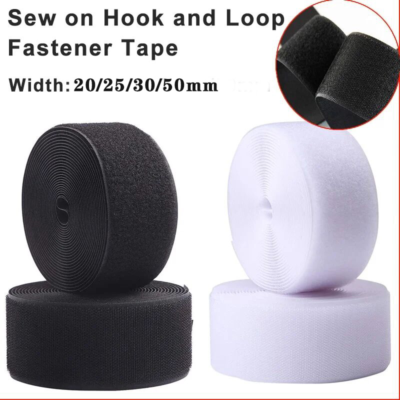 20-50mm Black White Hook and L - đánh giá và giá Velcro Sew On