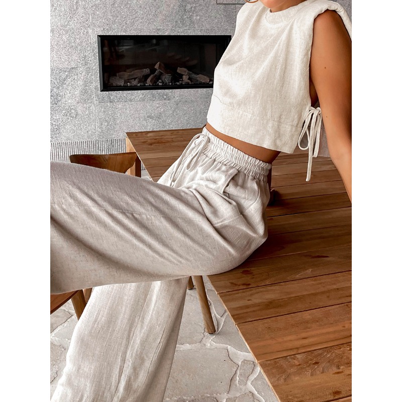 Fashion Cotton and Linen Suit  - đánh giá và giá Shoulder Pad Set In