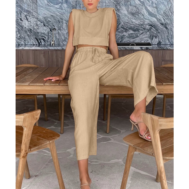 Fashion Cotton and Linen Suit  - đánh giá và giá Shoulder Pad Set In