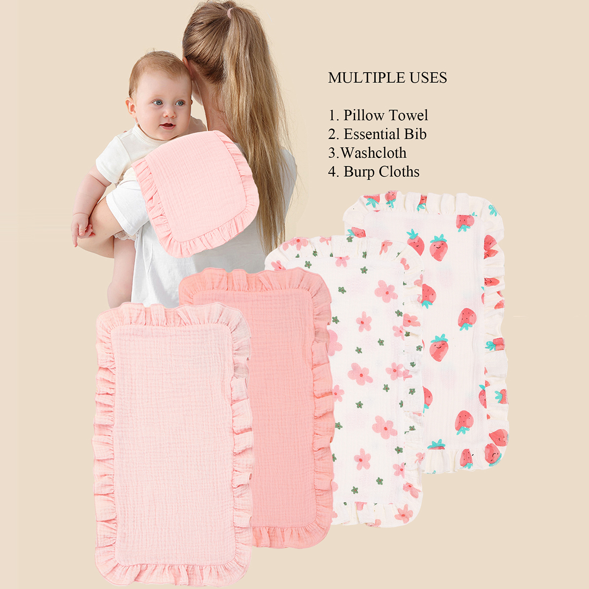 4Pcs/Set Cute Floral Prints So - đánh giá và giá Shoulder Pad Set In