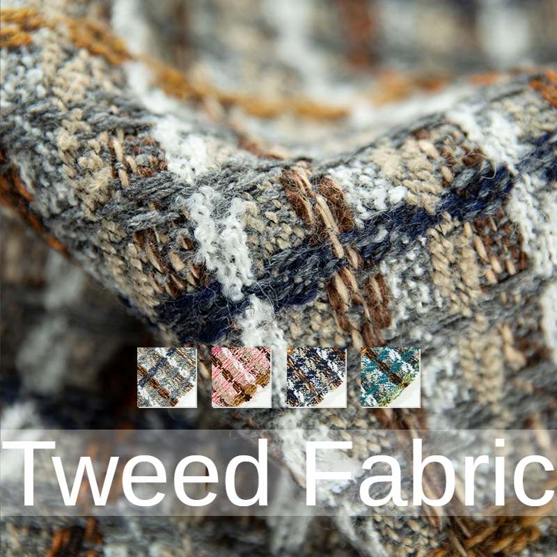 Plaid Tweed Fabric  By The Met - đánh giá và giá Sewing Tweed Fabric