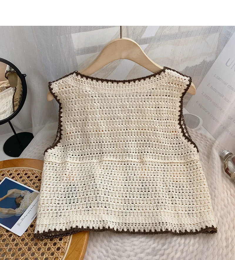 Floral Embroidered Crochet Swe - đánh giá và giá Sewing Vest