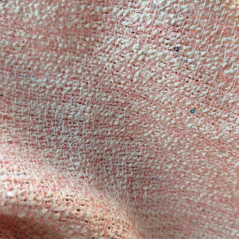 Light Pink Color With Sequin Y - đánh giá và giá Sewing Tweed Fabric