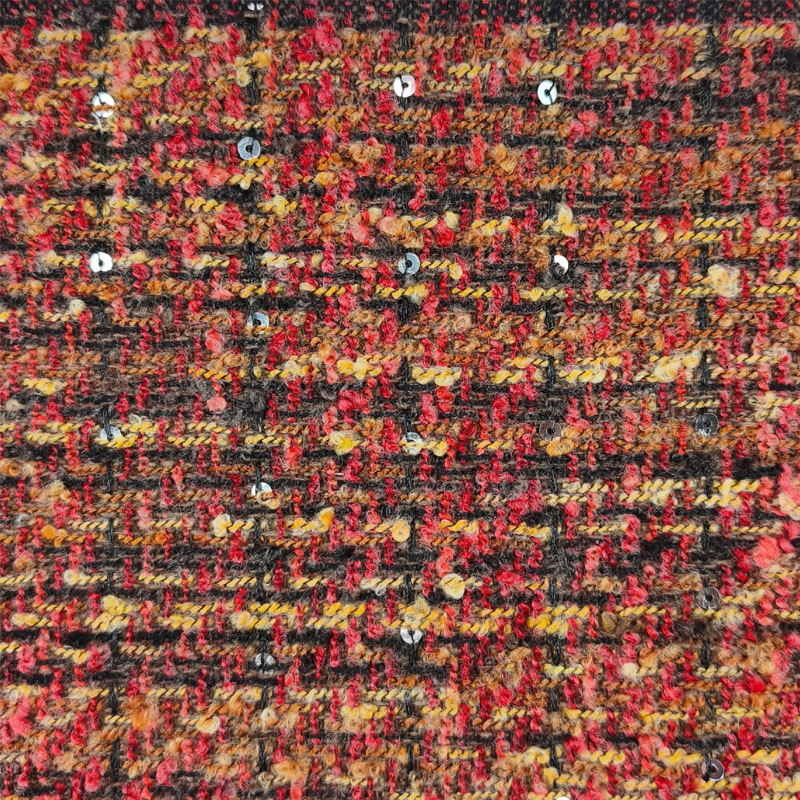 Red and Black Lattice Yarn-Dye - đánh giá và giá Sewing Tweed Fabric