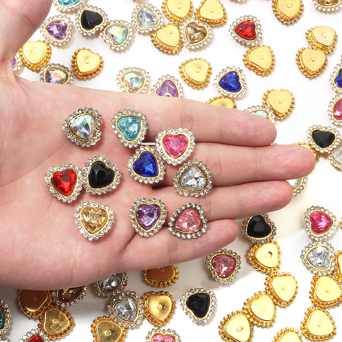 20Pcs Love Heart Acrylic Rhine - đánh giá và giá Sewing Art